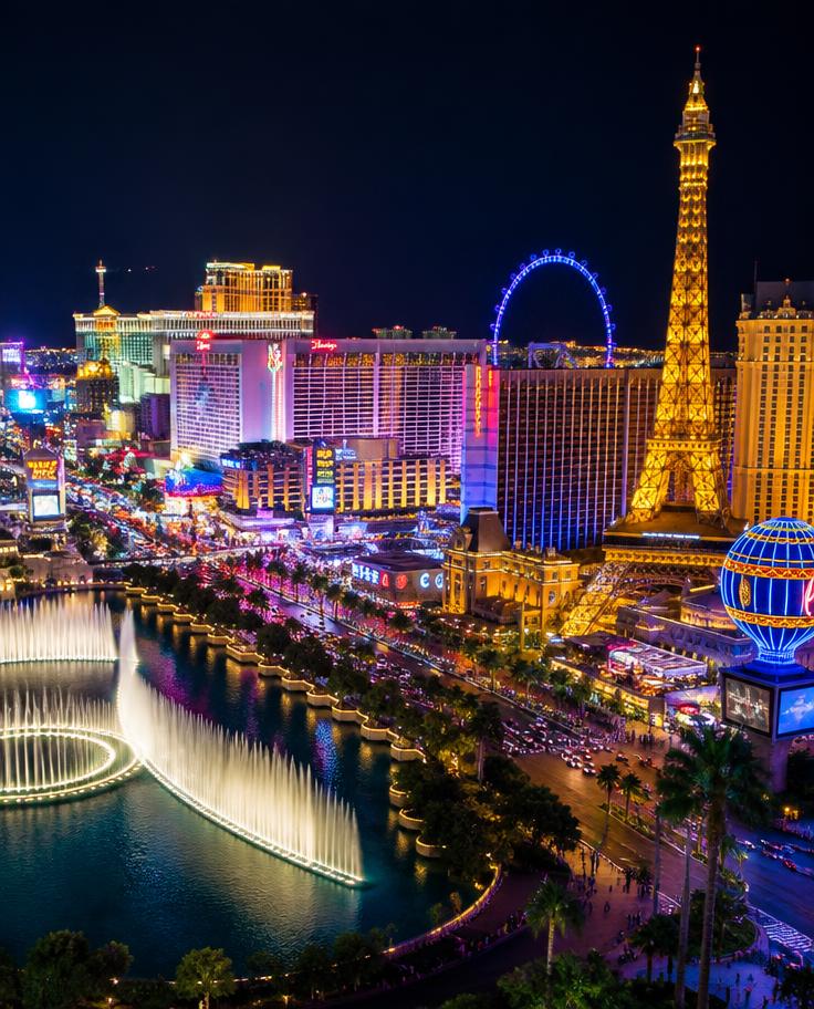 Las Vegas skyline and landmarks
